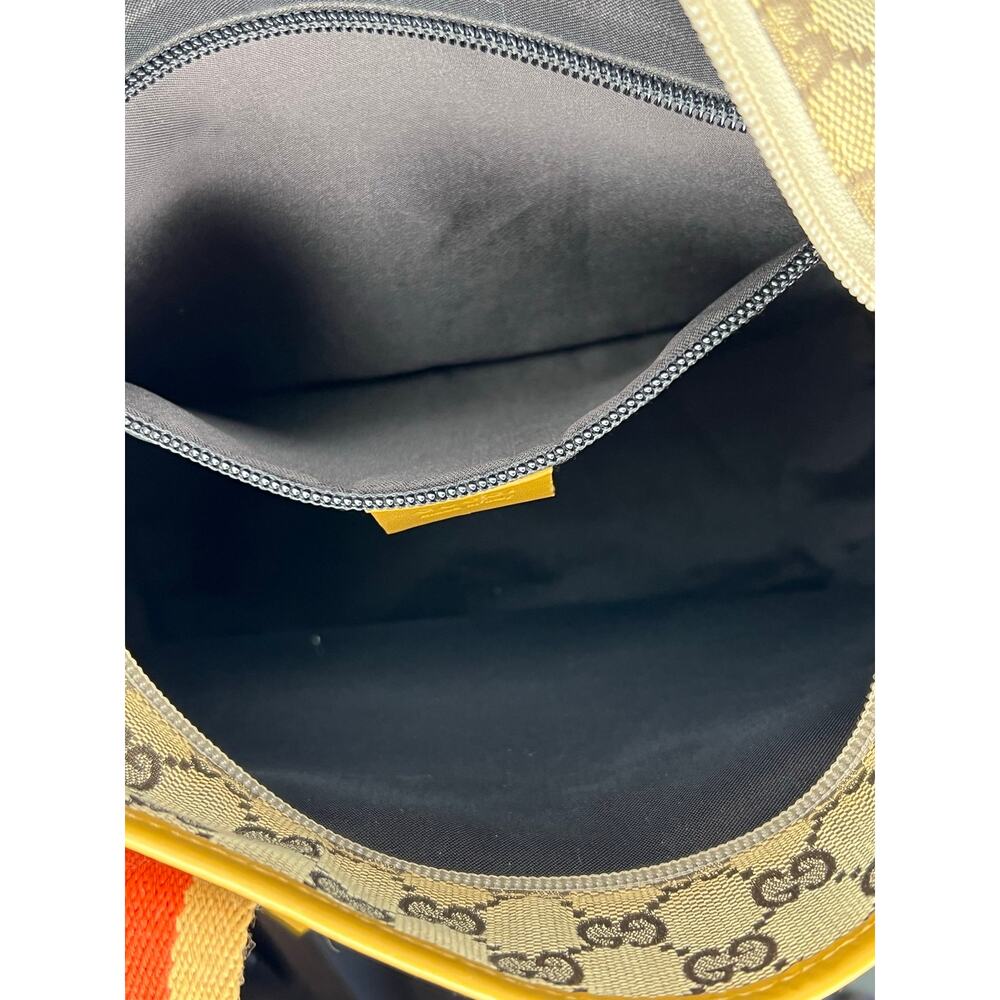 Vintage Gucci GG Canvas Sherry Line Tote Bag Yellow 019-0402 Tom Ford Era - Picture 10 of 16